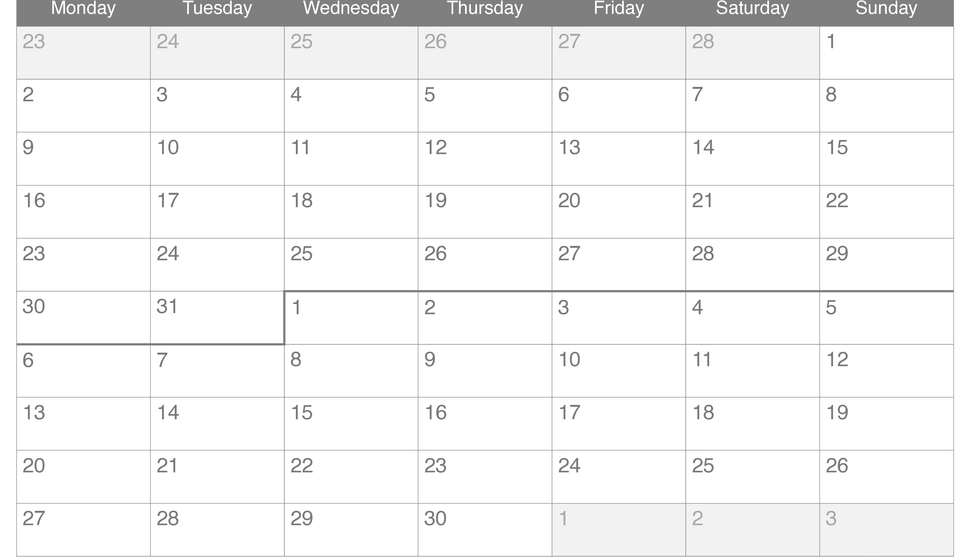2026 March April Calendar