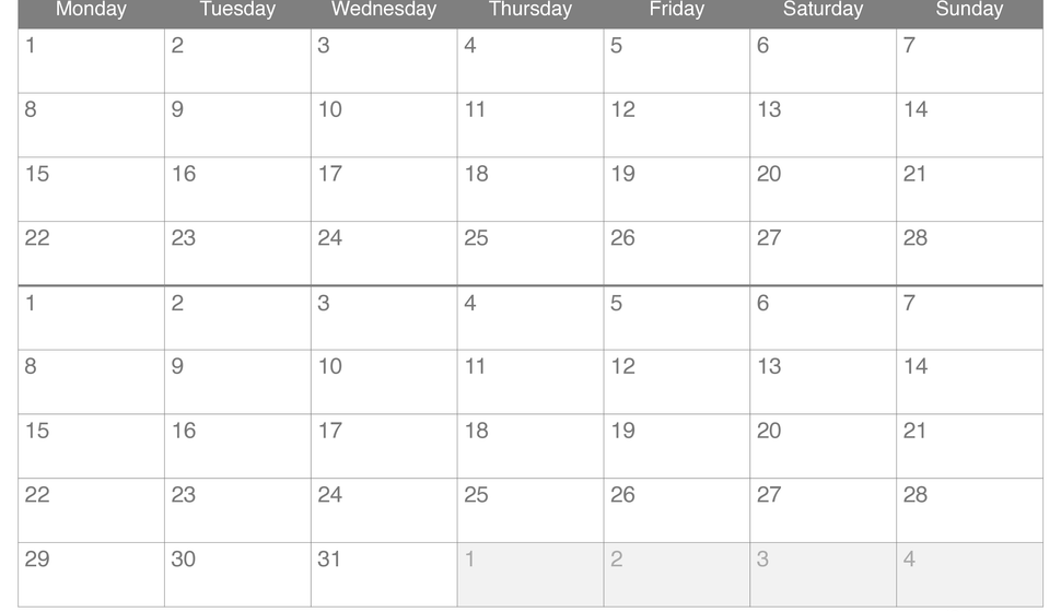 2027 February March Calendar