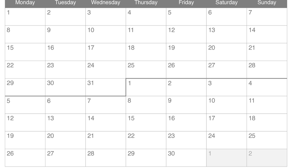 2027 March April Calendar