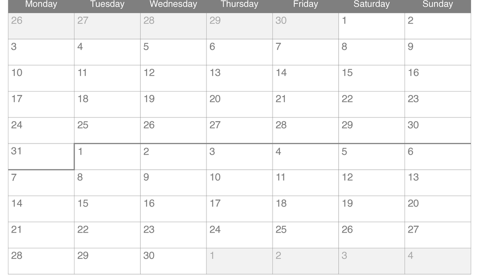 2027 May June Calendar