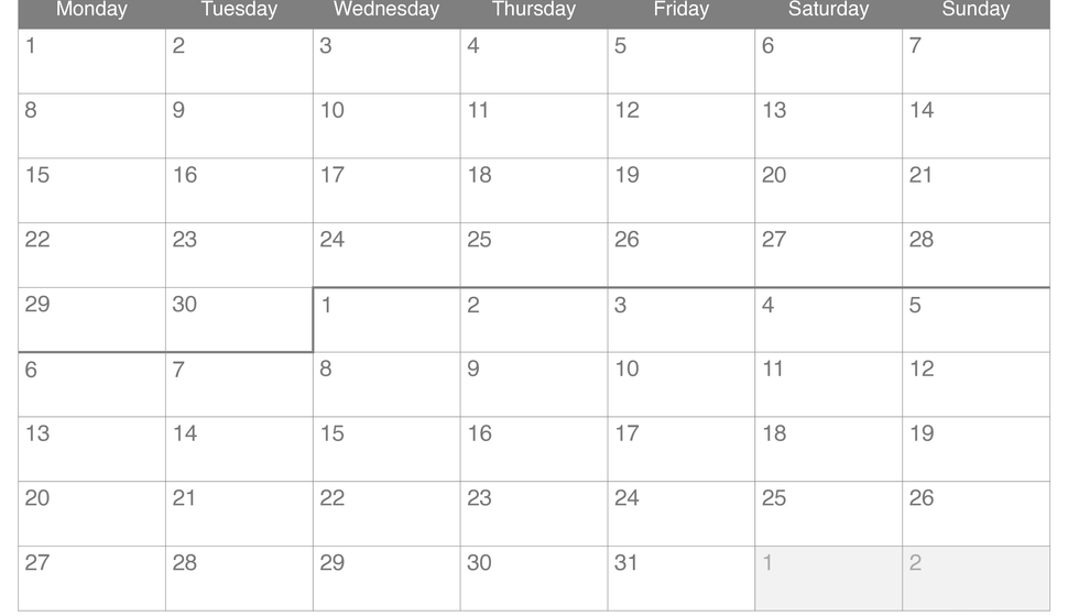2027 November December Calendar